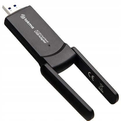 AC1300 belaidis USB Wi-Fi tinklo adapteris su antenomis 1300Mbps 5GHz WPA3