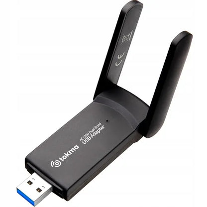 AC1300 belaidis Wi-Fi tinklo adapteris USB su antenomis 1300 Mbps 5 GHz