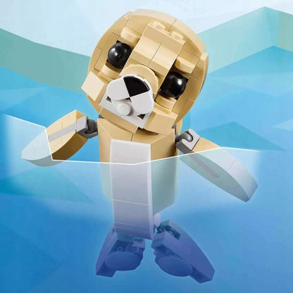 LEGO CREATOR 3in1 kaladėlės 31162 Mielas zuikis, lama, ruonis, triušis