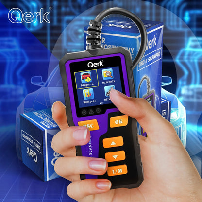 Automobilio diagnostinė sąsaja OBD2 PL meniu spalvotas ekranas QERK T51