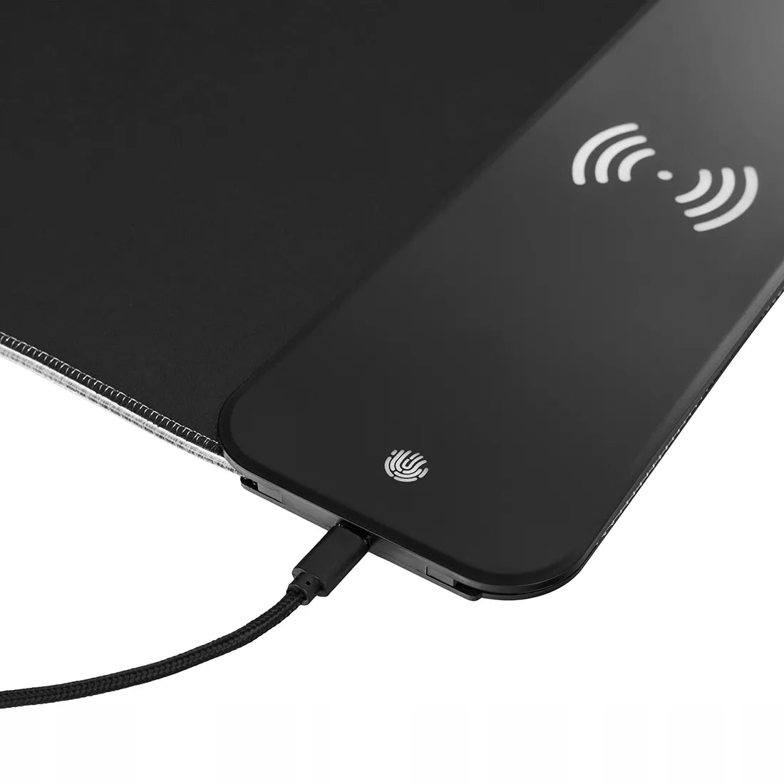 Šviečiantis RGB Žaidimų pelės kilimėlis XL 80x30 + QI įkroviklis