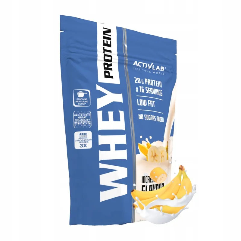 Activlab Whey Protein WPC išrūgų baltymai, 500 g, bananų skonio