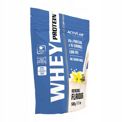 Activlab Whey Protein WPC išrūgų baltymai, vanilės skonio, 500 g