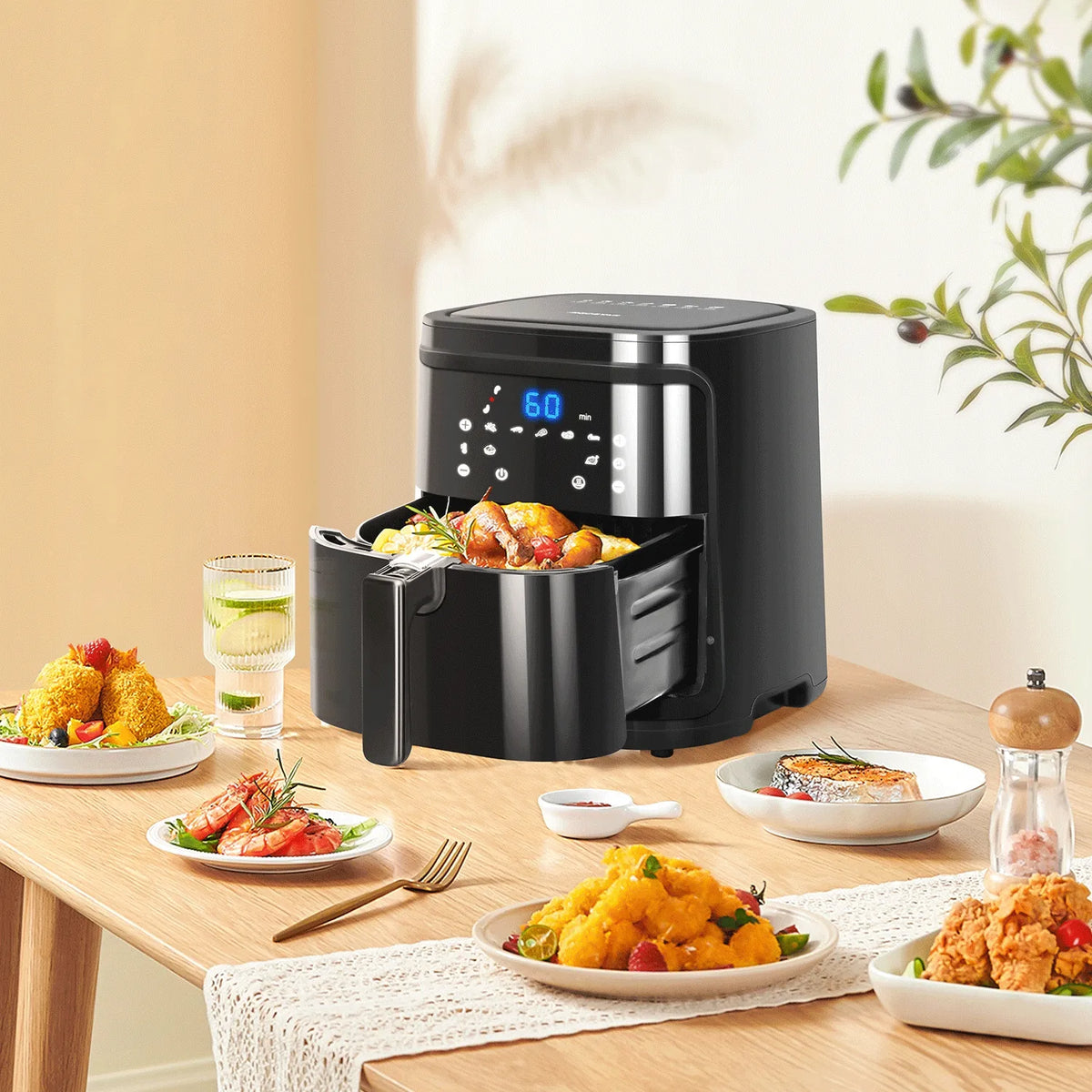 Aigostar oro gruzdintuvė Air Fryer Smart 7L 1900W LCD