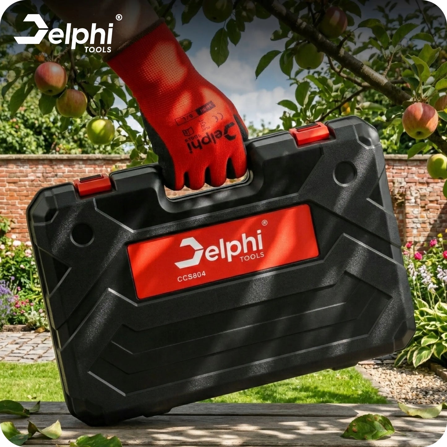 Akumuliatorinės žolės ir gyvatvorių žirklės Delphi Tools 2Ah 2-in-1 su 2 peiliais