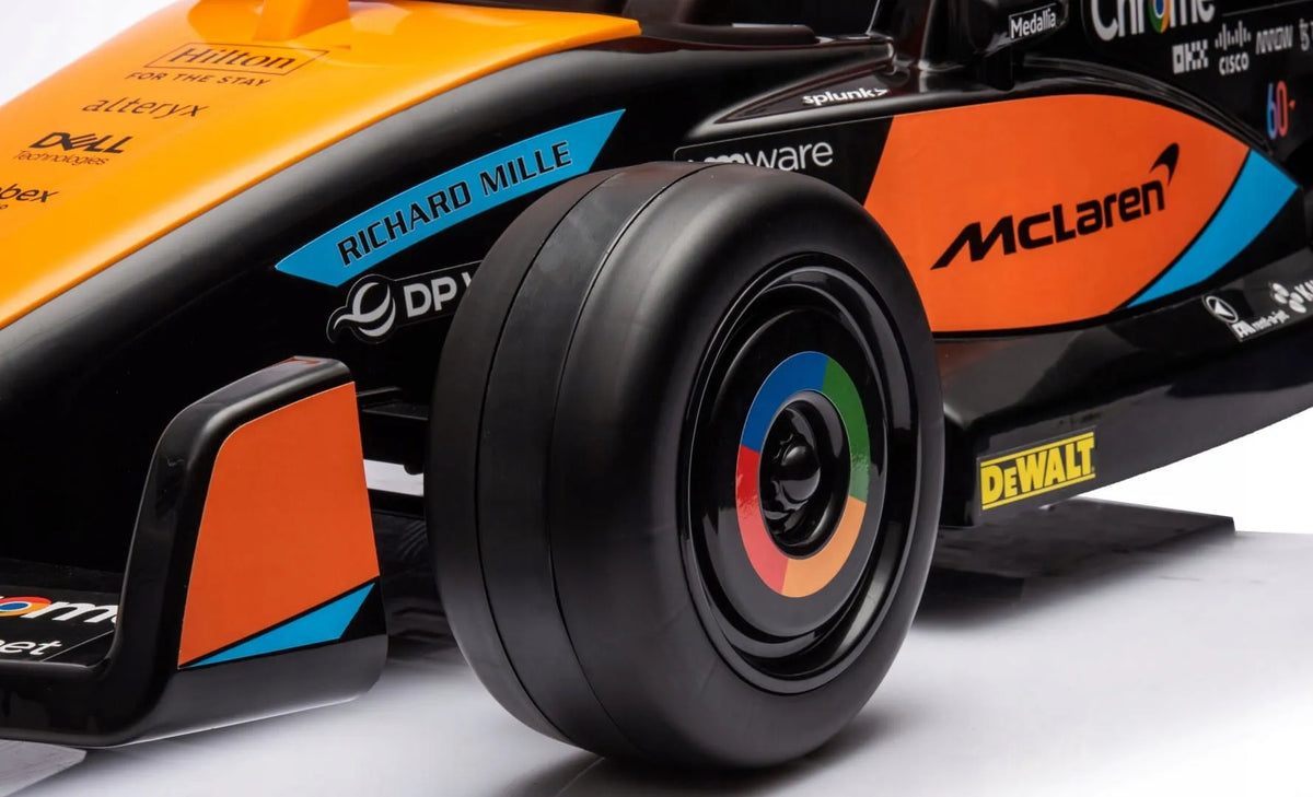 Akumuliatorinis automobilis Bolid Quad elektrinė transporto priemonė McLaren Sun Baby