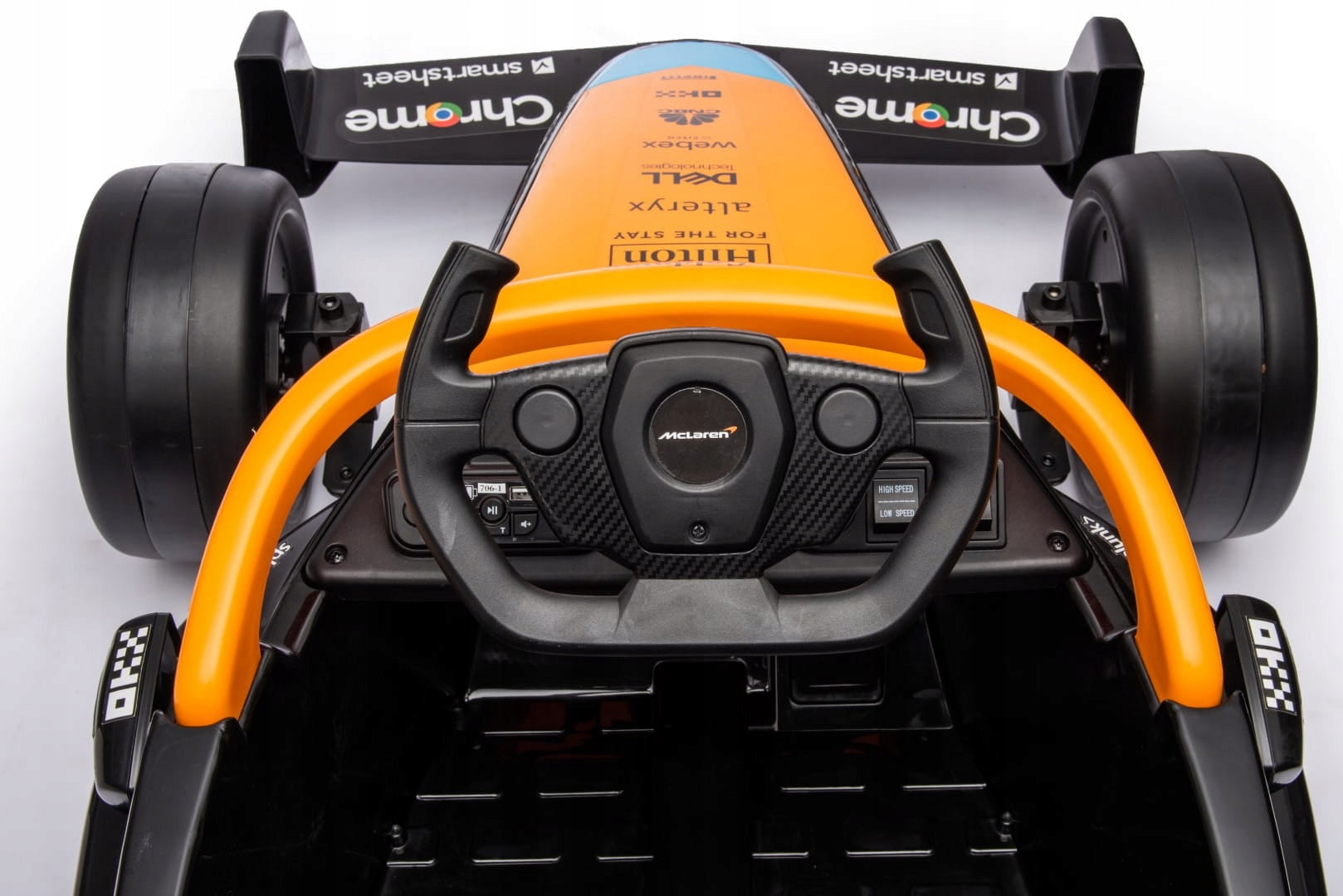 Akumuliatorinis automobilis Bolid Quad elektrinė transporto priemonė McLaren Sun Baby