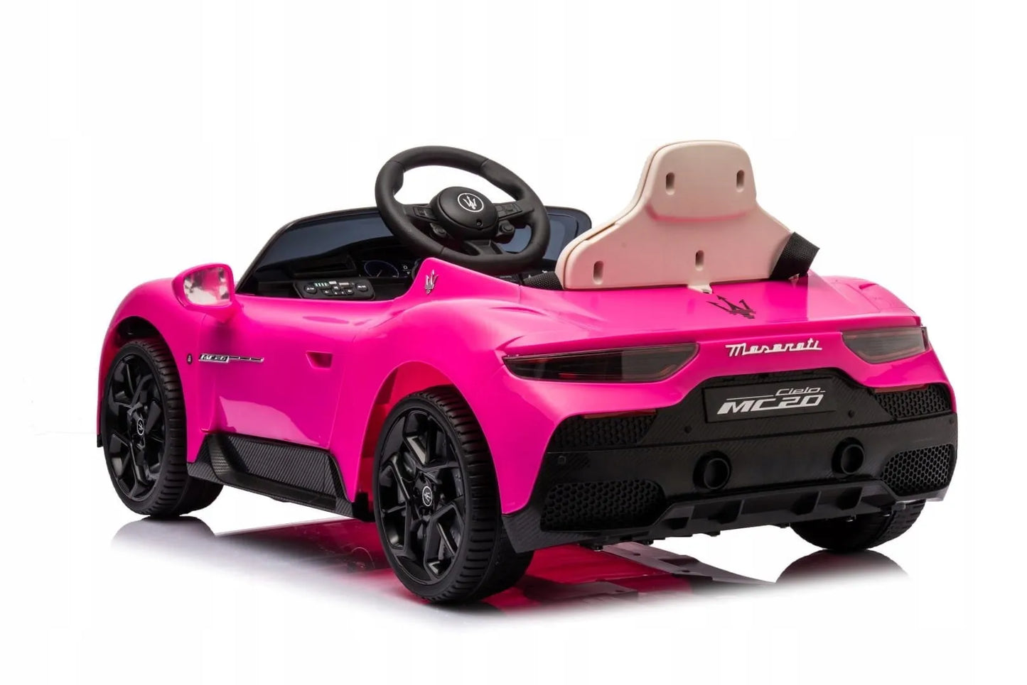 Akumuliatorinis automobilis Sun Baby Maserati GT Cabrio su pulteliu, MP3 ir LED, rožinis