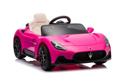Akumuliatorinis automobilis Sun Baby Maserati GT Cabrio su pulteliu, MP3 ir LED, rožinis