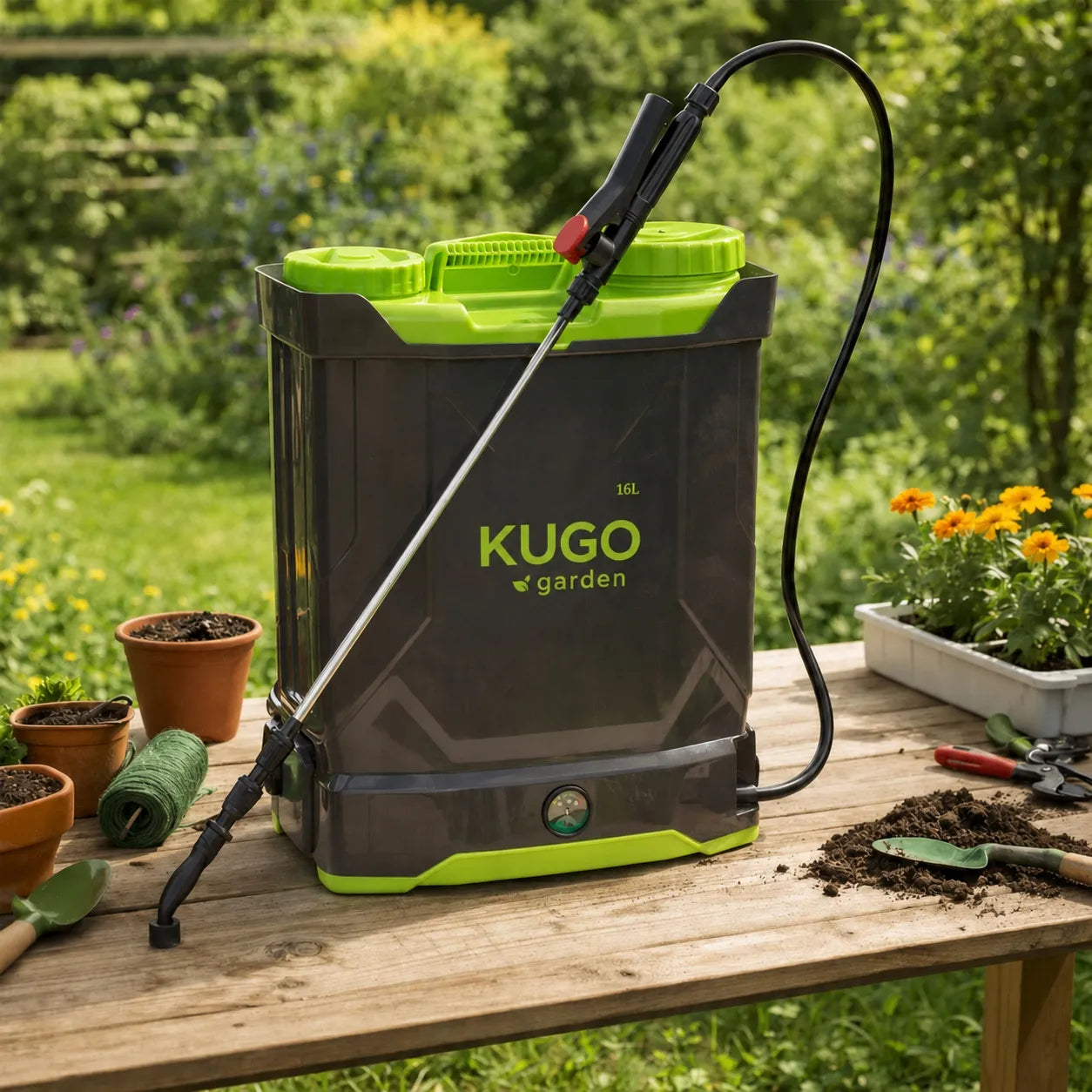 Akumuliatorinis kuprinis purkštuvas 16 l elektrinis purkštuvas MEGA rinkinys