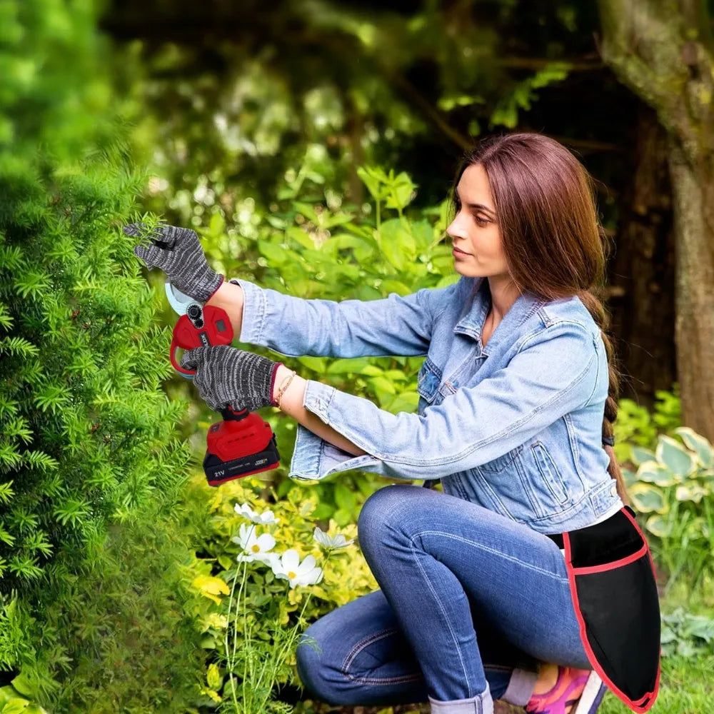 Akumuliatorinis sekatorius galingos elektrinės sodo žirklės 2x akumuliatorių XL rinkinys