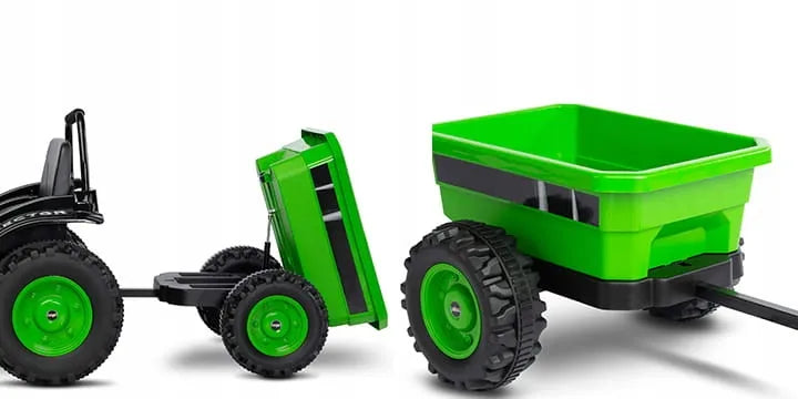 Akumuliatorinis traktorius Toyz su priekaba Caretero Hector green