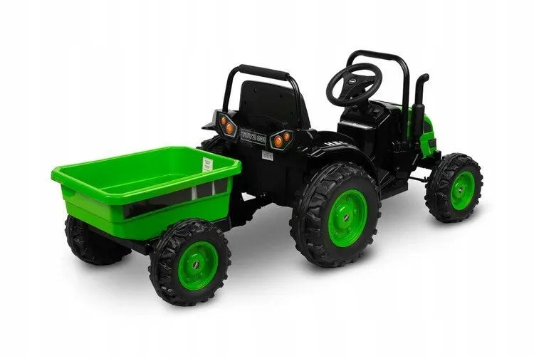 Akumuliatorinis traktorius Toyz su priekaba Caretero Hector green