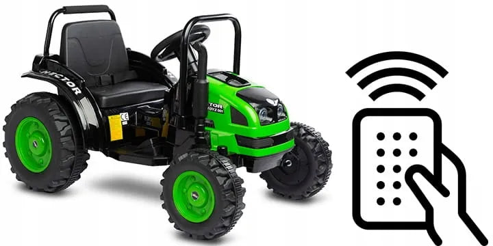 Akumuliatorinis traktorius Toyz su priekaba Caretero Hector green