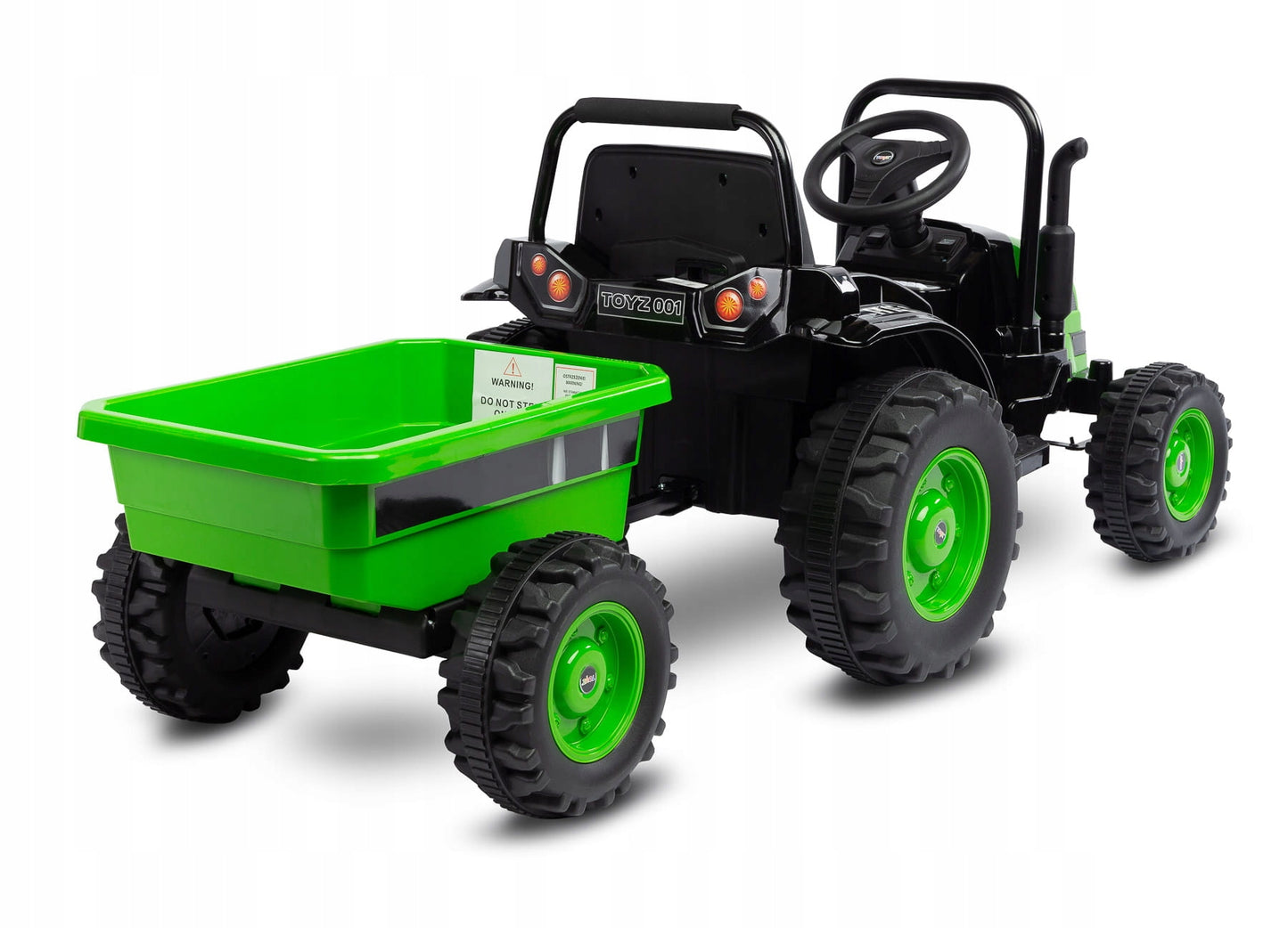 Akumuliatorinis traktorius Toyz su priekaba Caretero Hector green