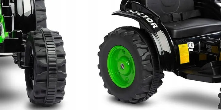 Akumuliatorinis traktorius Toyz su priekaba Caretero Hector green