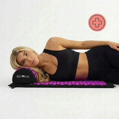 Akupresūros kilimėlis su pagalve Fit.Me Zen Lite violetinės spalvos