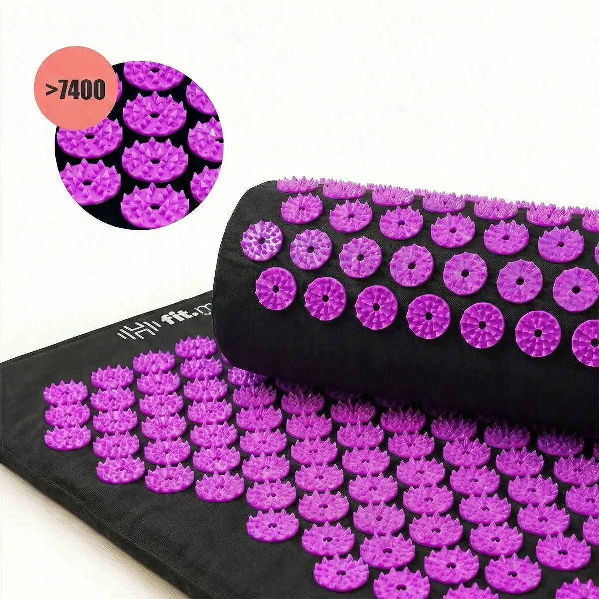 Akupresūros kilimėlis su pagalve Fit.Me Zen Lite violetinės spalvos