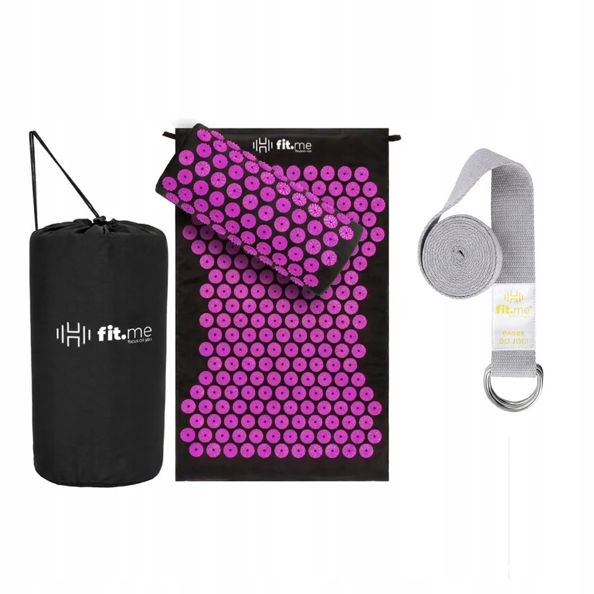 Akupresūros kilimėlis su pagalve Fit.Me Zen Lite violetinės spalvos