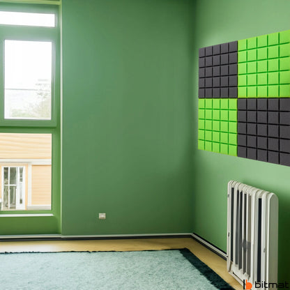 Akustiniai paneliai 50x50x5 cm žaidimų kambariui