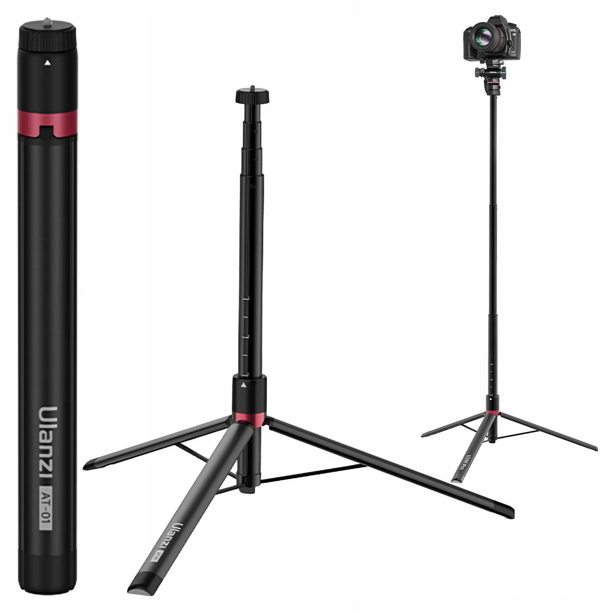 Aliumininis studijinis trikojis 153 cm ULANZI AT-01 1/4 ir 3/8 colio vloggeriams