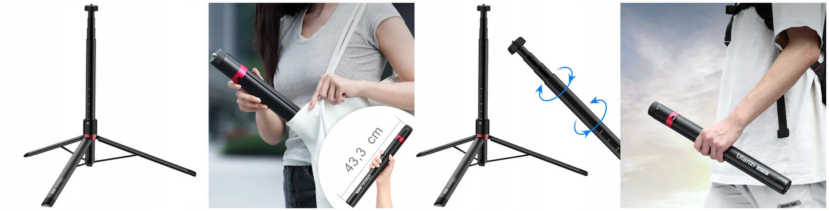 Aliumininis studijinis trikojis 153 cm ULANZI AT-01 1/4 ir 3/8 colio vloggeriams