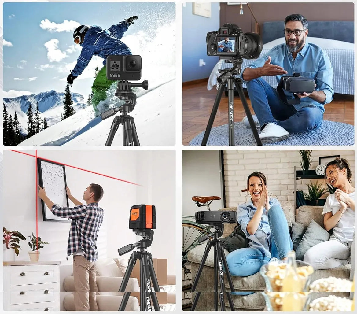 Aliuminis trikojis 42–136 cm 3in1 su BT pultu ir laikikliu