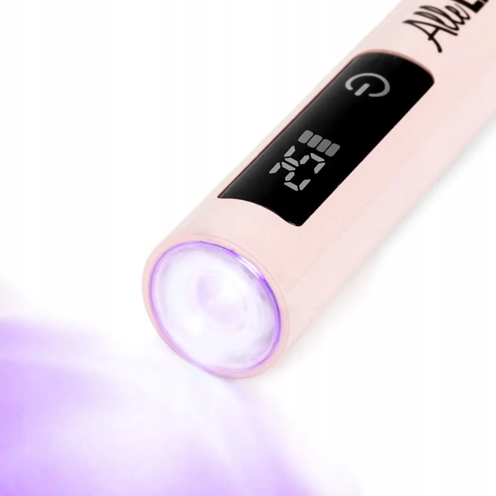 AlleLac UV LED lempa hibridiniams nagams, 1,6 W, tiksliam taškiniam kietinimui, rožinė