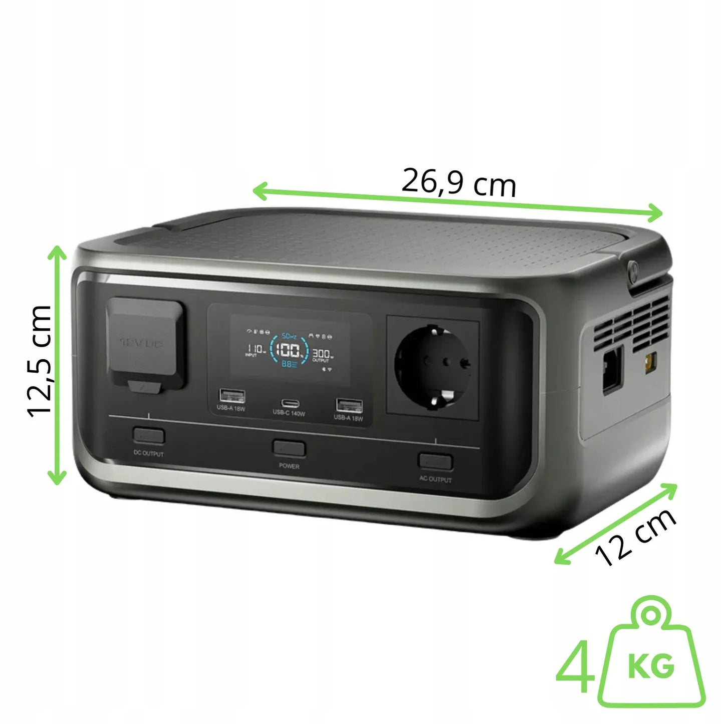 Allpowers Volix P300 256Wh 300W nešiojamas įkroviklis, maitinimo šaltinis, „power bank“ su UPS