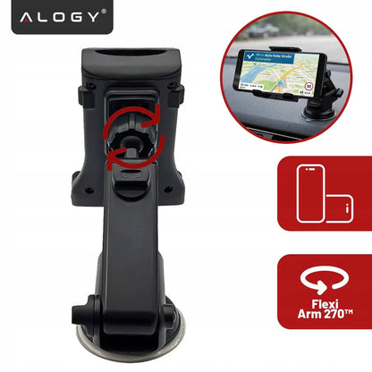 Alogy automobilinis laikiklis telefonui ir planšetei, tvirtinamas prie stiklo arba skydelio