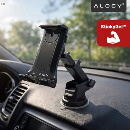 Alogy automobilinis laikiklis telefonui ir planšetei, tvirtinamas prie stiklo arba skydelio