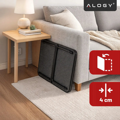 Alogy CarbonDesk™ sulankstomas stabilus staliukas nešiojamajam kompiuteriui, 60 × 40 cm, juodas