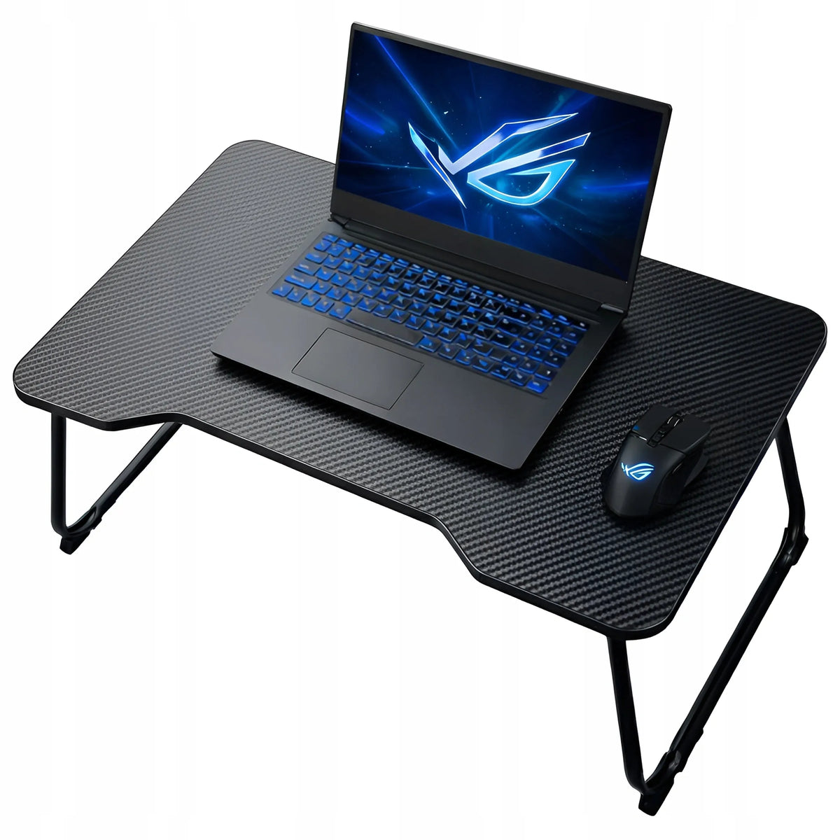 Alogy CarbonDesk™ sulankstomas stabilus staliukas nešiojamajam kompiuteriui, 60 × 40 cm, juodas