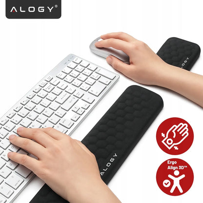Alogy ErgoSupport™ riešų atramų rinkinys klaviatūrai ir pelei su Memory Foam