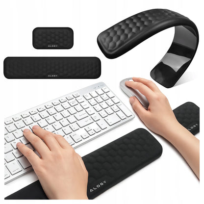 Alogy ErgoSupport™ riešų atramų rinkinys klaviatūrai ir pelei su Memory Foam