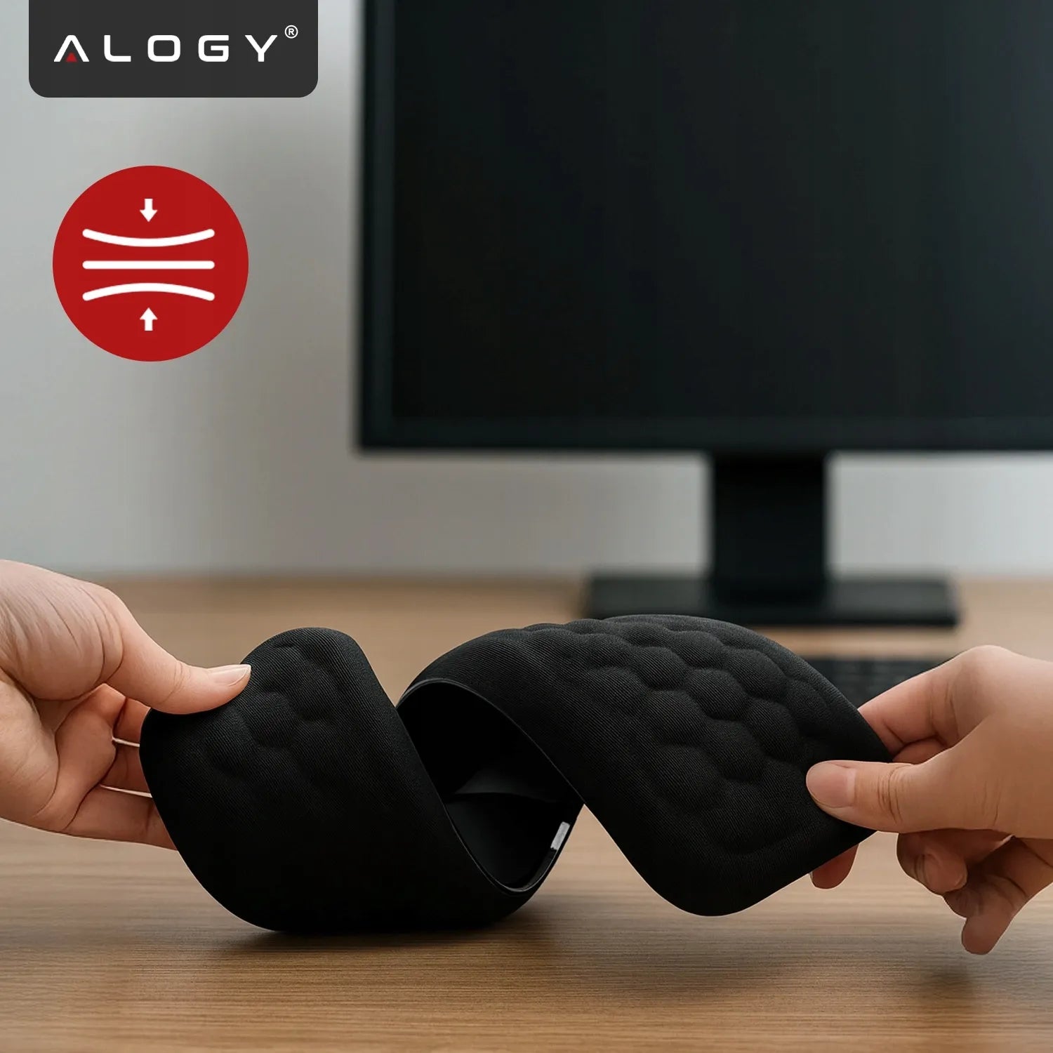 Alogy ErgoSupport™ riešų atramų rinkinys klaviatūrai ir pelei su Memory Foam