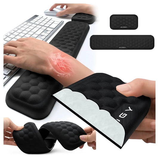 Alogy ErgoSupport™ riešų atramų rinkinys klaviatūrai ir pelei su Memory Foam