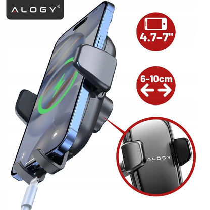 Alogy stiprus automobilinis telefono laikiklis tvirtinamas prie stiklo, prietaisų skydelio arba grotelių