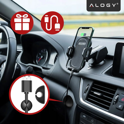 Alogy telefono laikiklis prietaisų skydeliui arba stiklui + organizatorius