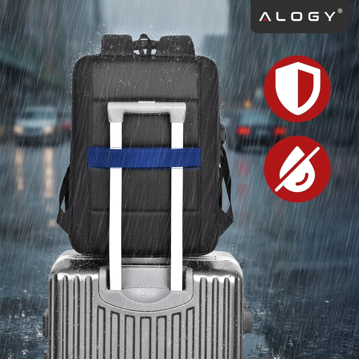 „Alogy“ „UrbanPack Pro“ rankinio bagažo kuprinė lėktuvui, 42 × 30 × 16 cm, juoda