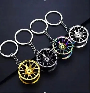 Alufelgos formos metalinis raktų pakabukas, 4 variantai, automobilių mėgėjams
