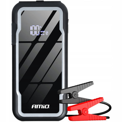 Amio 04678: 3-in-1 automobilinis užvedimo įrenginys, powerbankas ir LED žibintuvėlis, 12V, 12Ah, 1600A