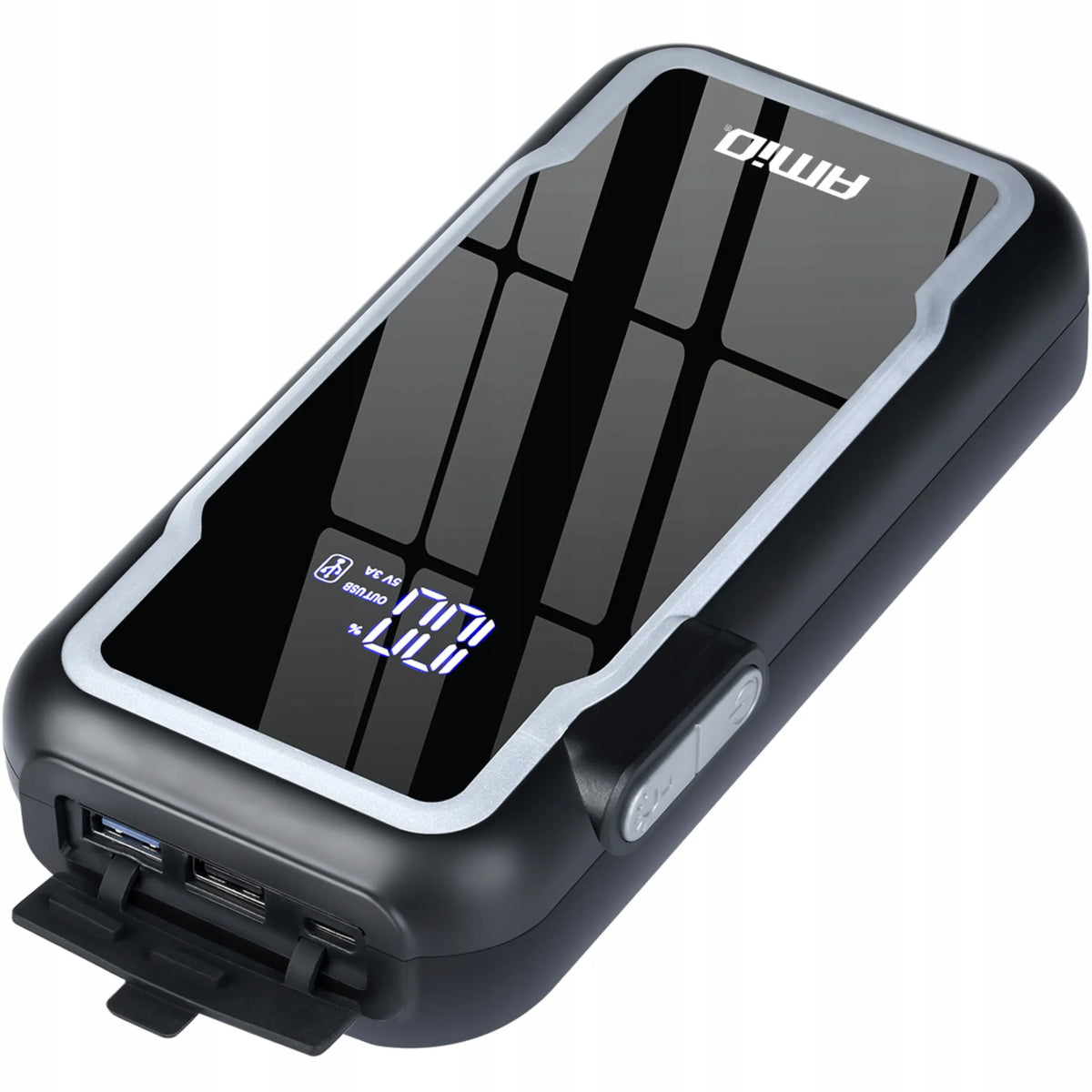 Amio 04678: 3-in-1 automobilinis užvedimo įrenginys, powerbankas ir LED žibintuvėlis, 12V, 12Ah, 1600A