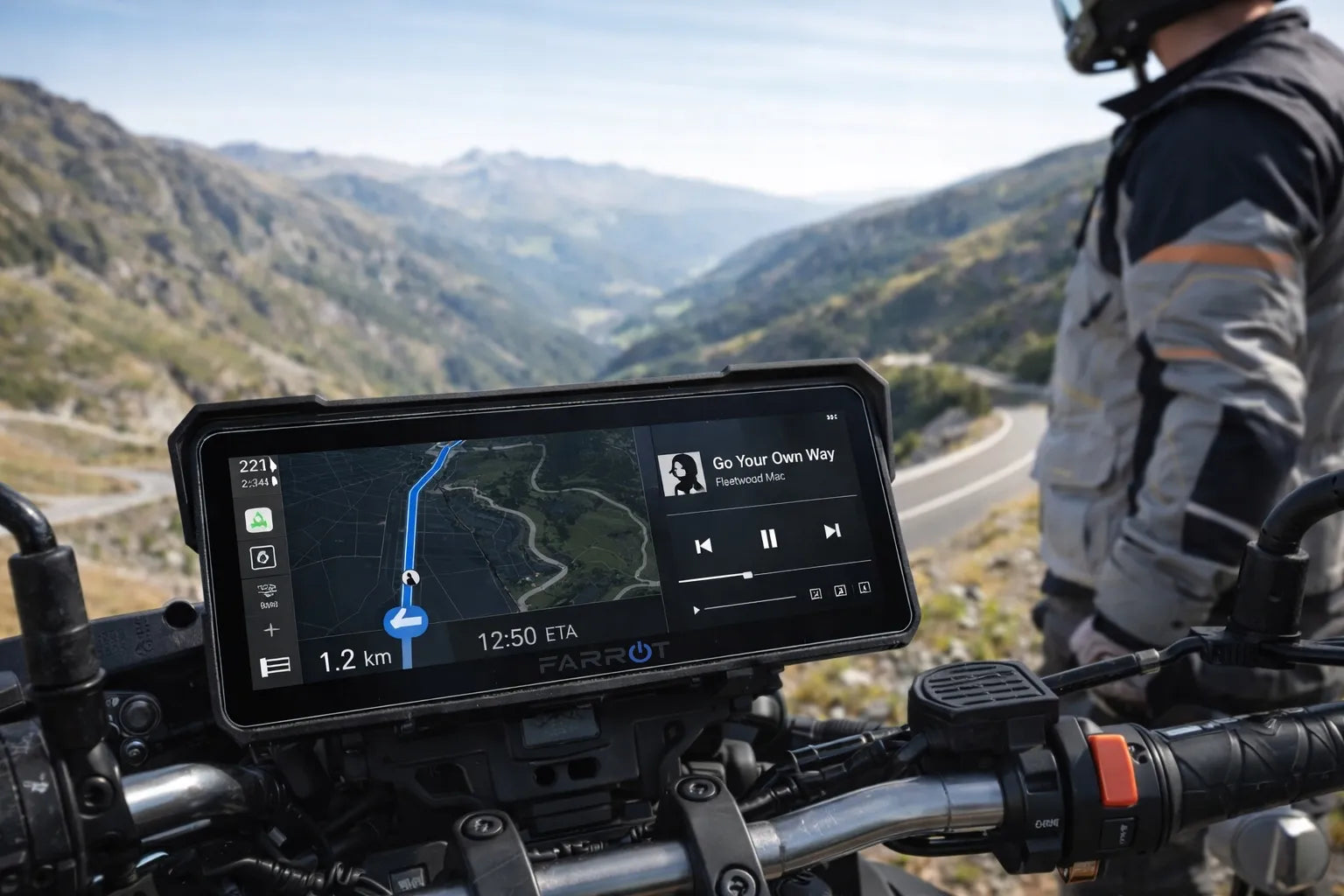 Android Auto motociklo daugialypės terpės stotelė 8.1 CarPlay GPS navigacija 2GB