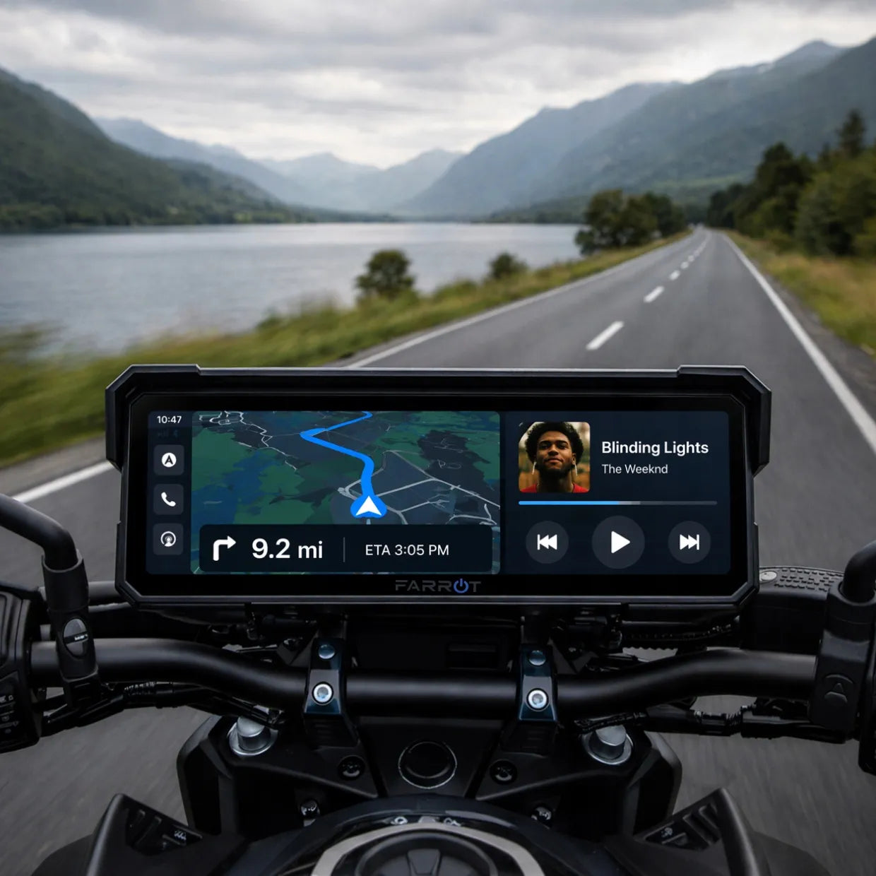 Android Auto motociklo daugialypės terpės stotelė 8.1 CarPlay GPS navigacija 2GB