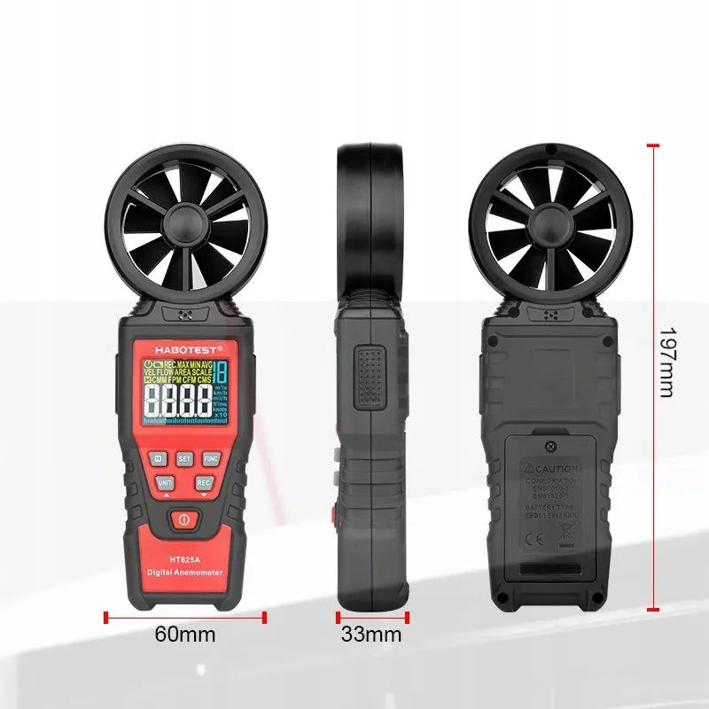 Anemometras vėjamačio matuoklis vėjo greičio ir srauto matuoklis