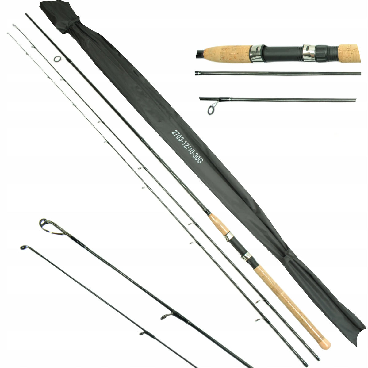 Anglies pluošto spininginė meškerė „Tachibana“ 2,7 m, 2 viršūnėlės, 3–12 g ir 10–30 g