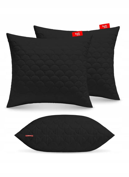 Antialerginė pagalvė 2x50x60 cm, miego komplektas, dygsniuota, juoda, pagaminta Lenkijoje