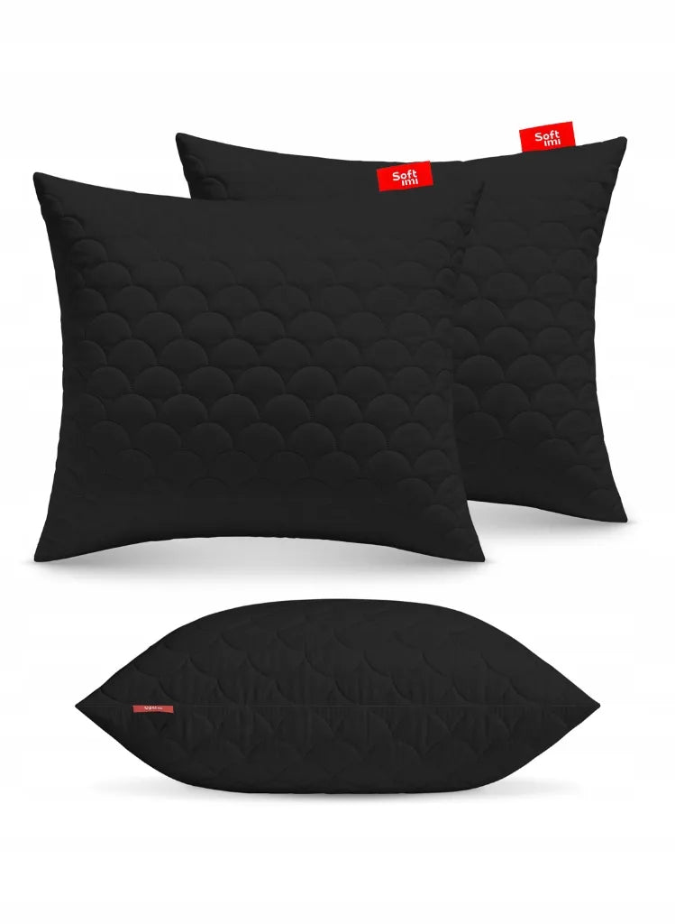 ANTIALERGINĖ PAGALVĖ 2X60X70 cm MIEGO KOMPLEKTAS DYGSNIUOTA JUODA LENKIŠKA