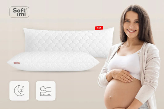Antialerginė pagalvė Softimi 40x105 cm dygsniuota balta su užtrauktuku